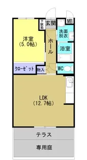 サンシャインMiyabi【105号室】の間取り