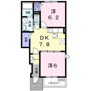 グランツ ブルーメNK【1階】の間取り