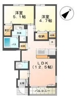住吉レジデンス【106号室】の間取り