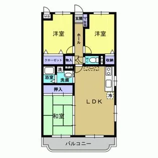 さくらヴィレッジA【1階】の間取り