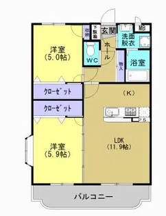 ユイマールM【2階】の間取り