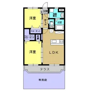 アクロス平松【101号室】の間取り