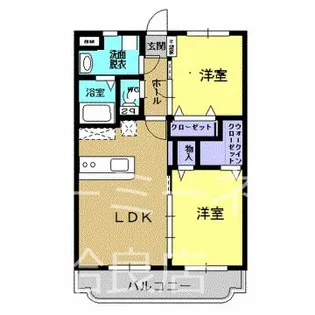 ラポール・ヴィラ【201号室】の間取り