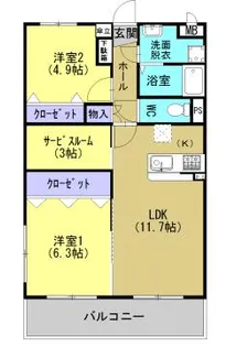 フェリーチェIII【201号室】の間取り