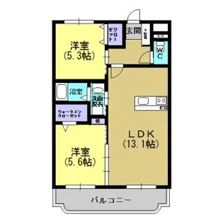 パステル姶良【301号室】の間取り