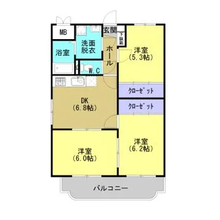 ユーミー姶良B【2階】の間取り