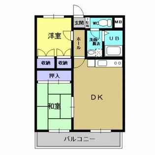 第2シーサイドハイツ長江【1階】の間取り