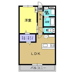 クレセント姶良【1階】の間取り