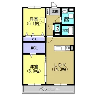 プランドールR-I【303号室】の間取り