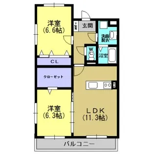 ソフテールB’z【301号室】の間取り