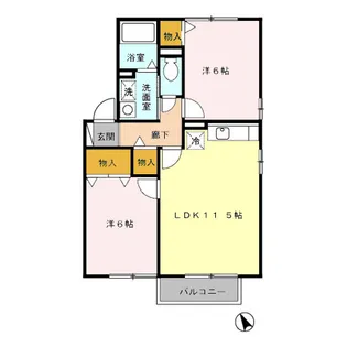 クレールセゾン【2階】の間取り