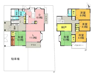 鹿児島県姶良市西餅田【一戸建】の間取り