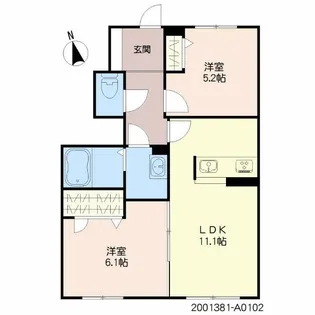 フロントマーレ【1階】の間取り