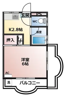 シャレード加治木【401号室】の間取り