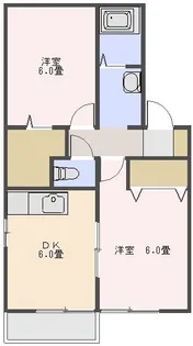 エスポワールM【202号室】の間取り