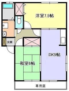 サンシャイン川田B棟【101号室】の間取り