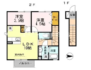 ヴァン・カルチェ【2階】の間取り