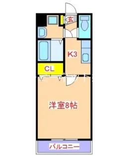 ラフィーネみろく【202号室】の間取り