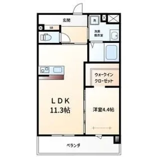 フレフルール姶良【2階】の間取り