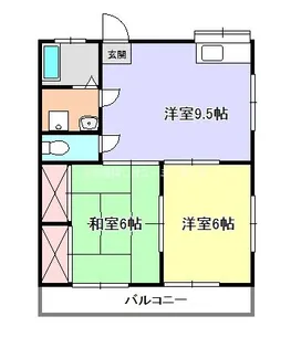 アップルハイツ【102号室】の間取り