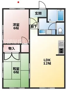 鹿児島県姶良市平松【アパート】の間取り