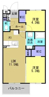 SETTLE 姶良【305号室】の間取り