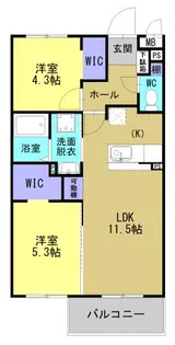 SETTLE 姶良【401号室】の間取り