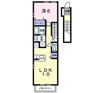 ジームスA【2階】の間取り