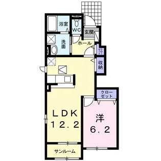 フォレストパーク松原【1階】の間取り