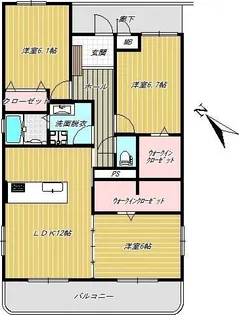 スクエアK【1階】の間取り