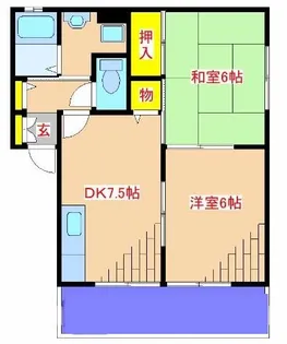 メゾンエトワール C棟【102号室】の間取り