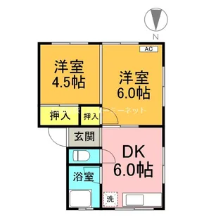 井上アパート【102号室】の間取り