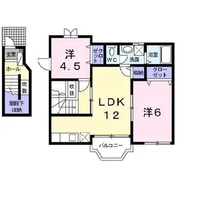 クレッセントハウス【2階】の間取り
