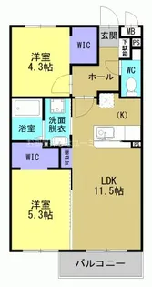 ARTH平松【401号室】の間取り