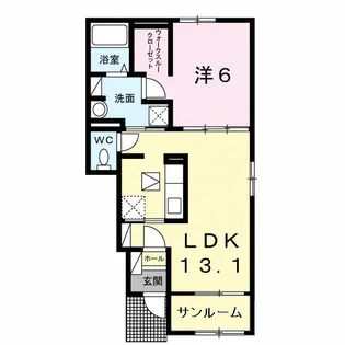 アルドール アサヒ I【1階】の間取り