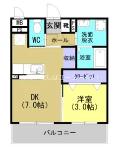 APERTA【106号室】の間取り