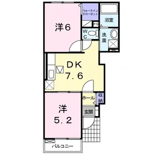 ボヌールメゾンB【1階】の間取り