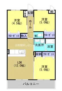 MON テラス【401号室】の間取り