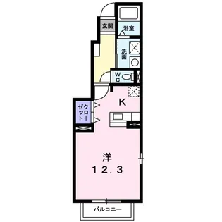 ジームスA【1階】の間取り