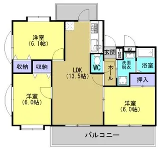 パークサイドU【202号室】の間取り