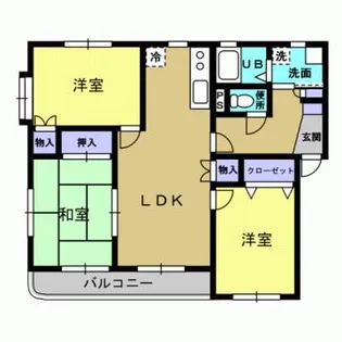 コンフォートつかまち【102号室】の間取り