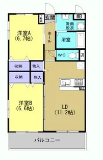 グレース山ノ神【1階】の間取り