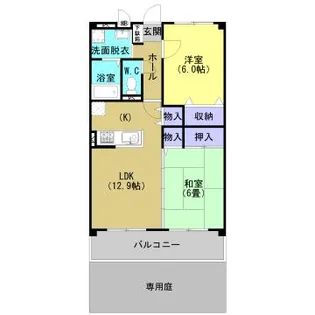 ラフォーレ【103号室】の間取り