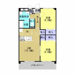 グランディールさくら【3階】の間取り