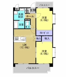 シャトレ有田【202号室】の間取り