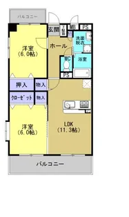シャルムオヤマ【103号室】の間取り
