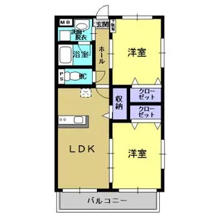 UNE LUMIERE(ユンヌ・ルミエール)【4階】の間取り