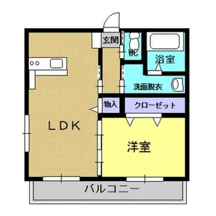 グリーンリーブス【402号室】の間取り