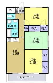 エトワール新地【205号室】の間取り