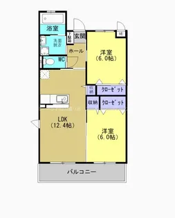 Lien Lavie A【106号室】の間取り